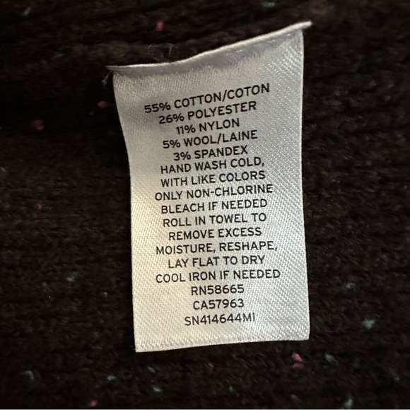 Something Navy Speckled Gray Oversized Grandpa Cardigan, Medium - Picture 7 of 8